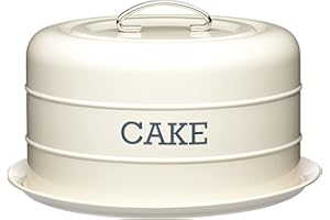 KITCHENCRAFT 'Living Nostalgia Kitchen Craft Airtight Domed Cake Tin, Cream