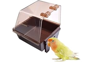 Saim Bird Bath Box, Small Bird Bath for Cage,Bird Cage Hanging Bath Bathing Box,Parrot Birdbath Shower Accessories