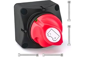 BRINGLUCK2U BringLunk2U Master Switch batterie 12 V/24 V - Master Isolateur de batterie Déconnecter commutateur batterie de voiture Kill Switch Accessoires pour RV Yacht Bateau Camion Bus Voiture Moto