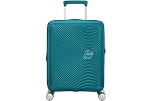 American Tourister Soundbox - Spinner S Expandible Maleta de Cabina, 55 cm, 35.5/41 L, Verde (Jade Green)
