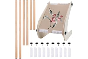 NBEADS Supporto Da Tavolo per Ricamo Regolabile, Supporto per Telaio Da Ricamo In Legno per Punto Croce, Supporto per Telaio Da Ricamo In Grembo O Da Tavolo Ricamo Arazzo, 20cm 30.2cm 40.5cm