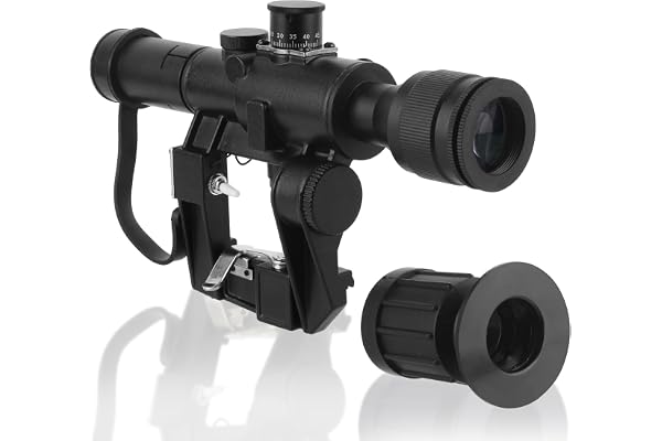 ToopMount Lunette de visée Tactique Airsoft 4x26mm Optique éclairée Rouge avec Anneaux de Montage Libres 20mm&11mm pour la Chasse en Plein air