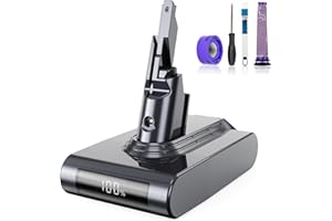 VUNZO 6000mAh V7 Batería para Dyson V7,Batería de Repuesto para Dyson SV11 V7 Absolute V7 Animal V7 Motorhead V7 Trigger V7 Car+Boat V7 Fluffy V7 HEPA V7 Mattress Aspiradora…