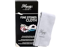 Hagerty Fine Stones Cloth 36 x 30 cm | Paño para joyas impregnado de algodón | Paño de pulido eficiente para joyas con esmeraldas, perlas, ópalos, corales y turquesas