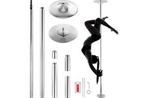 VEVOR Professionell dansstång, spinning statisk dansstång kit, bärbar avtagbar stång, 45 mm kraftig stång i rostfritt stål, j
