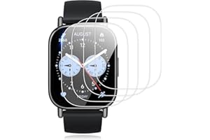 Vauki 4 sztuki osłony ekranu do Xiaomi Redmi Watch 5 Lite, szkło hartowane 9H, twardość, szyba, odporna na zarysowania HD, przezroczysta, bez pęcherzyków powietrza, folia ochronna do Xiaomi Redmi
