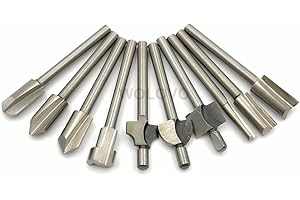 WOLOVO Lot de 10 mèches à défoncer HSS de 3 mm pour outils rotatifs Dremel Foredom