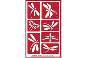 ARMOUR ETCH Armour Over N Over Reusable Glass Etching Stencil, Brown