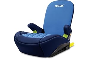 LETTAS I-SIZE Siège Auto ISOFIX Groupe 3 (125-150cm, 22-36 kg) Rehausseur Voiture Enfant de 6 à 12 ans (Marine/Bleu)