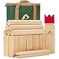 ApudArmis Kubb Yard Game Set, Viking Chess Outdoor Clash Toss Yard Game with Carrying Case - Rubber Wooden Backyard Lawn Games Set for Teenagers Adults Family