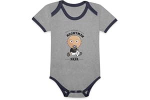 Spreadshirt Fils Futur Rugbyman Comme Papa Body Bébé Bio Manches Courtes