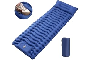 KKNE Colchón Hinchable Camping,Esterilla Playa con Respaldo, Ligera,Colchon Inchable, Colchoneta Camping,Hinchable, portátil, Almohadilla de Aire, para Exteriores, Senderismo, Viajes