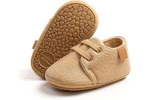 RVROVIC Baby Boys Girls Sneakers Anti-Slip Oxford Loafer Flats Infant Toddler PU Leather Soft Sole Baby Shoes