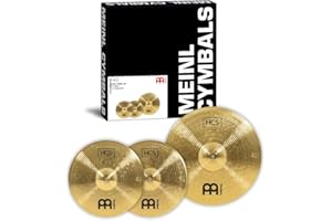 Meinl Cymbals HCS Set de Cymbales Basique avec Hihat 14 pouces et Cymbale Crash-Ride 18 pour Batterie – Finition Traditionelle en Laiton, fabriquée en Allemagne (HCS1418)