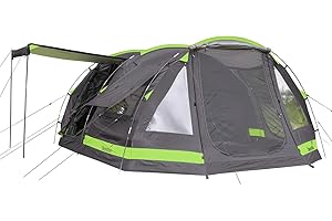 Skandika Kambo - Tienda de campaña Tipo túnel - 4 Personas - Columna de Agua de 3000 mm - 3 entradas - toldo