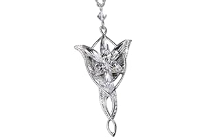 The Noble Collection Lord of the Rings Arwen Evenstar Pendant - Sterling Silver & Swarovski Crystal Necklace - LOTR Film Set Movie Jewellery Props Gifts