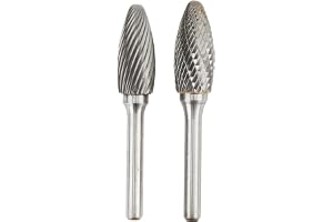 Enkel- och Dubbelskuren Roterande Filsats, Hårdmetall Enkelskuren Roterande Fil Enkel Dubbelskärning Hårdmetallgrad Roterande Filar 14 Mm Skärdiameter 6 Mm Skaft Multifunktion för Metallslipning Av Tr