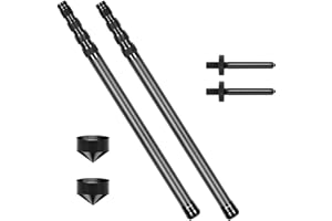 DOBEN Telescopic Tarp Poles Set of 2, Carbon Fiber Telescopic Tent Pole 1.7m/2.1m/2.4m/2.7m/3m, Lightweight Portable Super Tough Tarp Pole for Tent Fly, Camping, Shelter, Awning