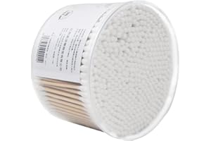Kaslaider 500 Pezzi Bastoncini Cotonati, Cotton Fioc di bambù, Bastoncini di Ovatta, Bastoncini di Cotone di bambù, Cotton Fioc per Tamponi di Cotone per la Cura delle Orecchie e Il Trucco
