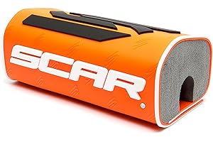 SCAR Mousse de Guidon 28 3D sans barre Moto Cross Quad Dirt Bike Enduro Supermotard - Orange fluo