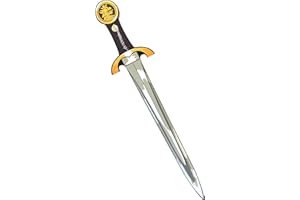 Liontouch Szlachetny miecz rycerski, czerwony/duży - 58 cm, średniowieczna zabawka z pianki dla dzieci z motywem złotego lwa, bezpieczna broń i akcesoria bojowe do przebrań i kostiumów dla chłopców