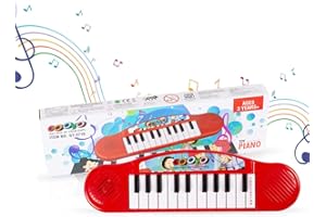 Gooyo GY3716 Mini Portable Piano Keyboard Musical Toy for Kids/Babies/Girls/Boys/Gifts | Red Color, Power Source: 2xAA Batter