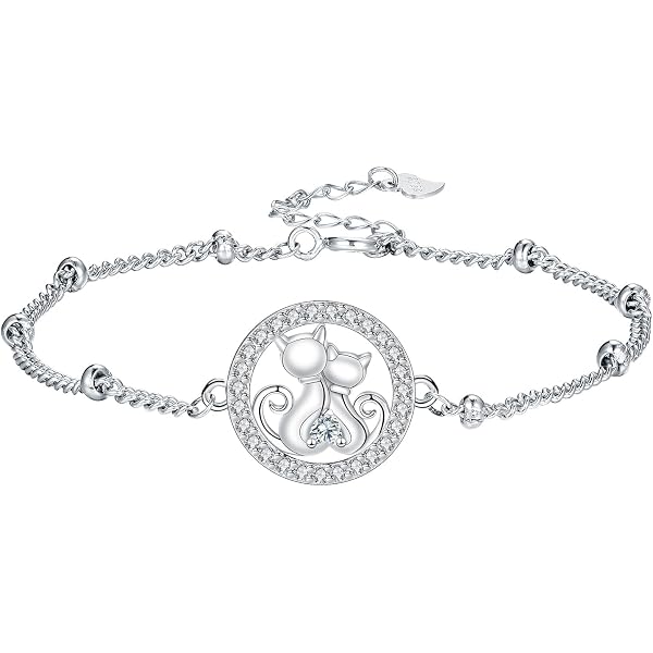 POPLYKE Bracelet De Cheville En Argent Sterling 925 Avec