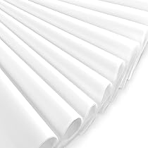 60 Feuilles Papier De Soie Blanc Üka - Format 50x70cm - 17g/m² - Pour Emballage Cadeaux, Artisanat, Fleuristerie