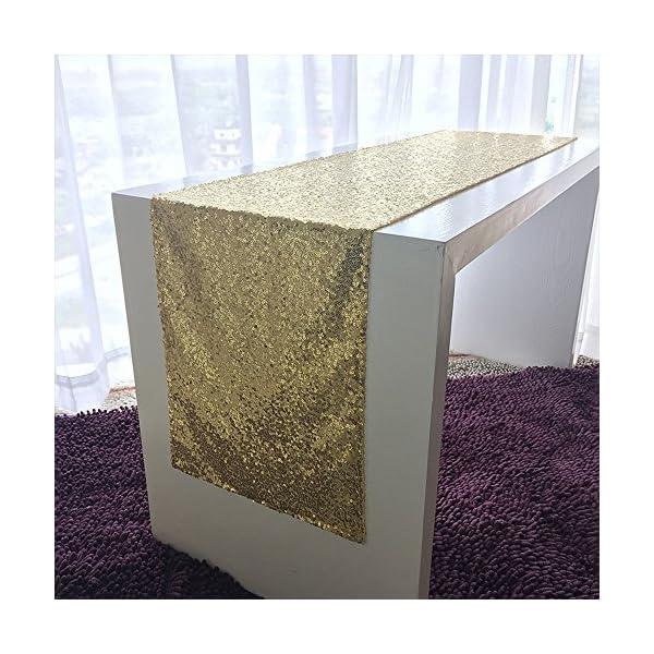 Alxcio Sparkly Rectangle Sequin Table Runner For Wedding Banquet Party Events Decoration Table Linens 28*180cm - Image 4