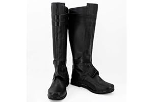PinLian Herren Anakin Skywalker Cosplay schwarze Stiefel Booties Halloween Schuhe Kostüm (UK 9)