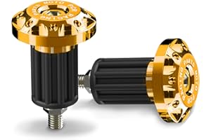 Zufoty 2PCS Universal Motorcycle Bar End Plug, Aluminum Alloy Handlebar Grip End Caps, 7/8" 22mm Moto Grips Ends Replacement for Kawasaki, Suzuki, Yamaha, Ducati Motorbike Dirt Bike Scooters