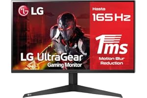 LG 24GQ50F-B - Monitor Gaming Ultragear (Panel VA: 1920x1080p, 16:9, 250 CD/m², 3000:1, 165Hz, 1ms), entradas: DP x1, HDMI x2