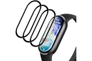 IQShield Panzer Schutz Glas Kompatibel mit Xiaomi Smart Band 10, HD Panzer Schutzfolie, 3D Runde Kante Displayschutz, Touch Sensitive, Blasenfest Schutzglas, Anti-Kratzer Panzerfolie, 3 Stück