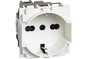 BTICINO Living Now Presa Trivalente Unel + Bipasso Bianca