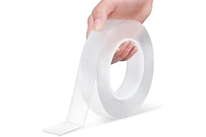 HoloHolo Cinta Adhesiva Extra Fuerte, Cinta Doble Cara Lavable Transparente Nano Tape, Extraíble Traceless Cinta de Doble Cara Reutilizable para Alfombras, Cocina, Automóvil u Oficina(3M)