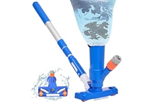 EPESL Poolsauger Staubsauger - Pool Sauger mit 43-88cm Aluminium Teleskopstange & Bürste, Schwimmbad Teich Jet Vakuumkopf mit Laubsack für Reinigung Saugen Pool Boden Reiniger Reinigungsset für SPA/Brunnen