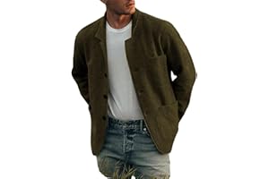 HESYSUAN Veste décontractée à boutonnage simple pour homme - Couleur unie - Veste de costume décontractée à revers - Blazer d'affaires pour hommes et jeunes