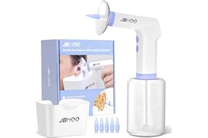 COLWINKU Electric Ear Wax Removal Irrigation Cleaner - Earwax Cleaning Kit Ear Wax Washer Lavage Earwax Flushing Tool Electric Otoclears Earigator System (Purple)
