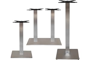 ZStyle Base de mesa cuadrada de acero inoxidable-base para mesa-pierna mesa-mesa de acero-para bar bistro restaurantes catering-pie central-bistrot-interior/exterior (Z751: 45 x 45 x 73 cm)
