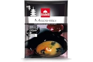 Arnaboldi Zuppa di Miso Giapponese - Zuppa Misoshiru Delicata con Gamberi ed Alghe [6 Confezioni da 59g]