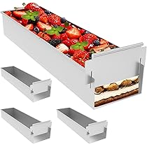 2 Stück Rechteckige Backform - Verstellbar Für Tiramisu & Käsekuchen