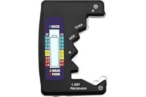 BRAMBLECO Battery Tester - battery checker - For C AA AAA D N 9V 1.5V Button Cell Small Mini Batteries