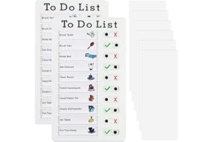 TERJBG 2 Stück To Do Liste Kinder mit 6 Blanko Papier, Chores Chart To Do List Memo, Checkliste Boards für Erwachsene Kinder Nachrichtentafel My Chores Aufgabenplanung Boards, Wiederverwendbar