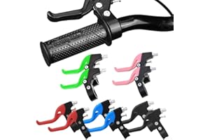 COOKIBLEND 2PCS Bicycle Brake Lever Handle Left & Right Children Bike Brake Levers Plastic Handlebar Grips for 22cm Diameter Bike Handlebars(Pink)