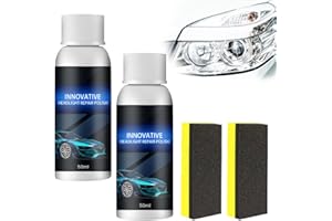 Matame Reparatur- Flüssigkeit für Autoscheinwerfer, 2024 Upgrade Auto Scheinwerfer Reparaturflüssigkeit, Auto Scheinwerfer Polieren Flüssigkeit, Reparaturflüssigkeit Für Autoscheinwerfer (2PCS, 50ml)