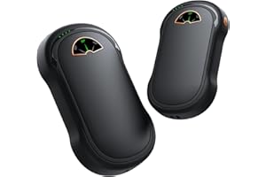 GELROVALED Calentador de Manos Recargable, Portable Reutilizable Electrico Calienta Manos 5000mAh*2, Regalos para Raynauds, Golf, Camping, Senderismo