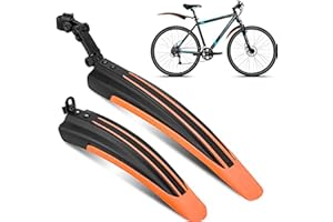 Favuit Garde Boue de Vélo, Universelle Réglable Garde-Boue VTT Kit Epaissir Elargir Les Ailes Avant Garde-Boue Arrière pour 20-26 Pouces Vélo de Montagne Vélo de Route Bike de Ville