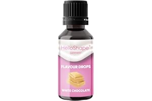 ‎HELLOSHAPE Flavour Drops zuckerfrei 30 ml - Weiße Schokolade | Geschmackstropfen OHNE KALORIEN zum Süßen mit Dosierhilfe | vegan | Für Naturjoghurt, Porridge oder Quark - Hello Shape
