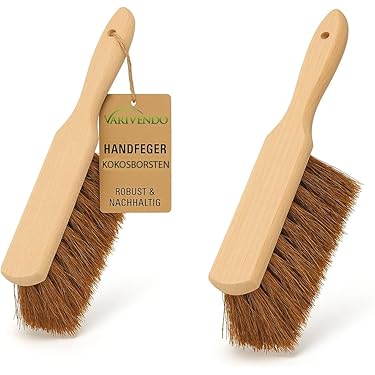 Houten zachte bezemkop zwart/grijs 29 cm voor binnen | Fun en Feest