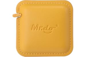 Mr.do Tape Measure for Body Sewing Cloth Tailor 200 cm / 79 Inch Retractable PU Leather Yellow